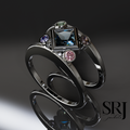 Princess Cut with Birthstone Accents