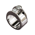 Princess and Round Cut Smart Ring Jacket