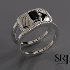 The Lariat Oura ring cover, side view showing rope detail.