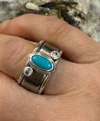 The Turquoise Smart Ring Jacket with Side Diamonds