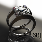 Princess Cut with Birthstone Accents
