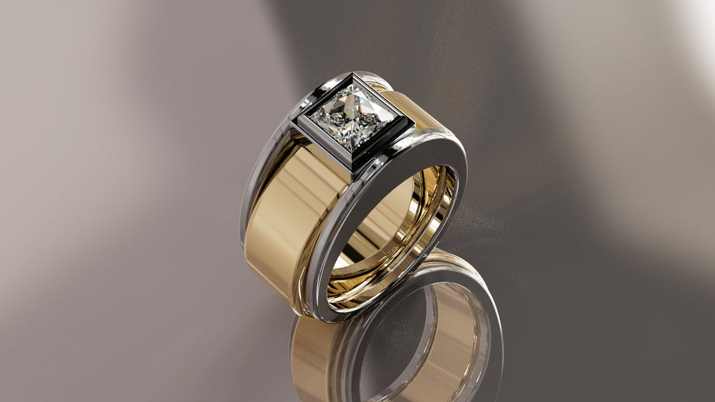 Princess Cut Moissanite Smart Ring Jacket
