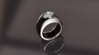 Angled Princess Cut Moissanite Smart Ring Jacket
