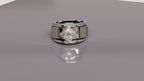 Angled Princess Cut Moissanite Smart Ring Jacket