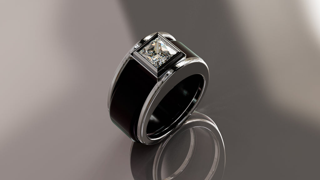 Princess Cut Moissanite Smart Ring Jacket