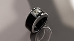 Princess Cut Moissanite Smart Ring Jacket