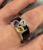 3 Stone Birthstone Smart Ring Jacket