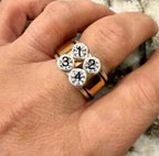 4 Stone Square Pattern Smart Ring Jacket