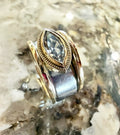 East to West Marquise Smart Ring Jacket, Milgrain