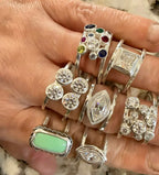 Large Emerald Cut Statement Smart Ring Jacket