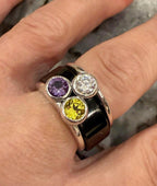 3 Stone Birthstone Smart Ring Jacket