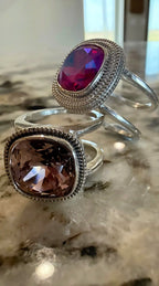 Large Cushion Swarovski Milgrain Smart Ring Jacket