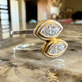Two Tone Double Marquise Smart Ring Jacket