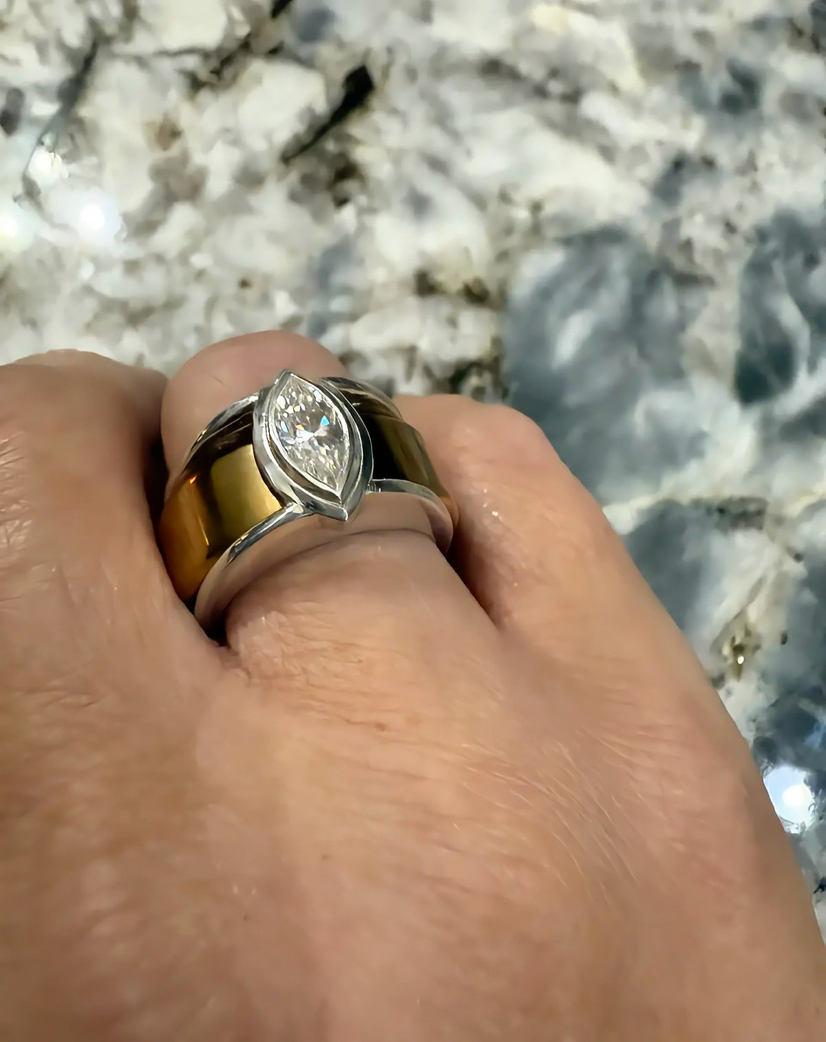 North to South Marquise Smart Ring Jacket